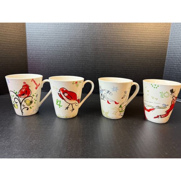 LENOX 12 Days of Christmas Mugs Complete In Original Box! - Picture 5 of 13